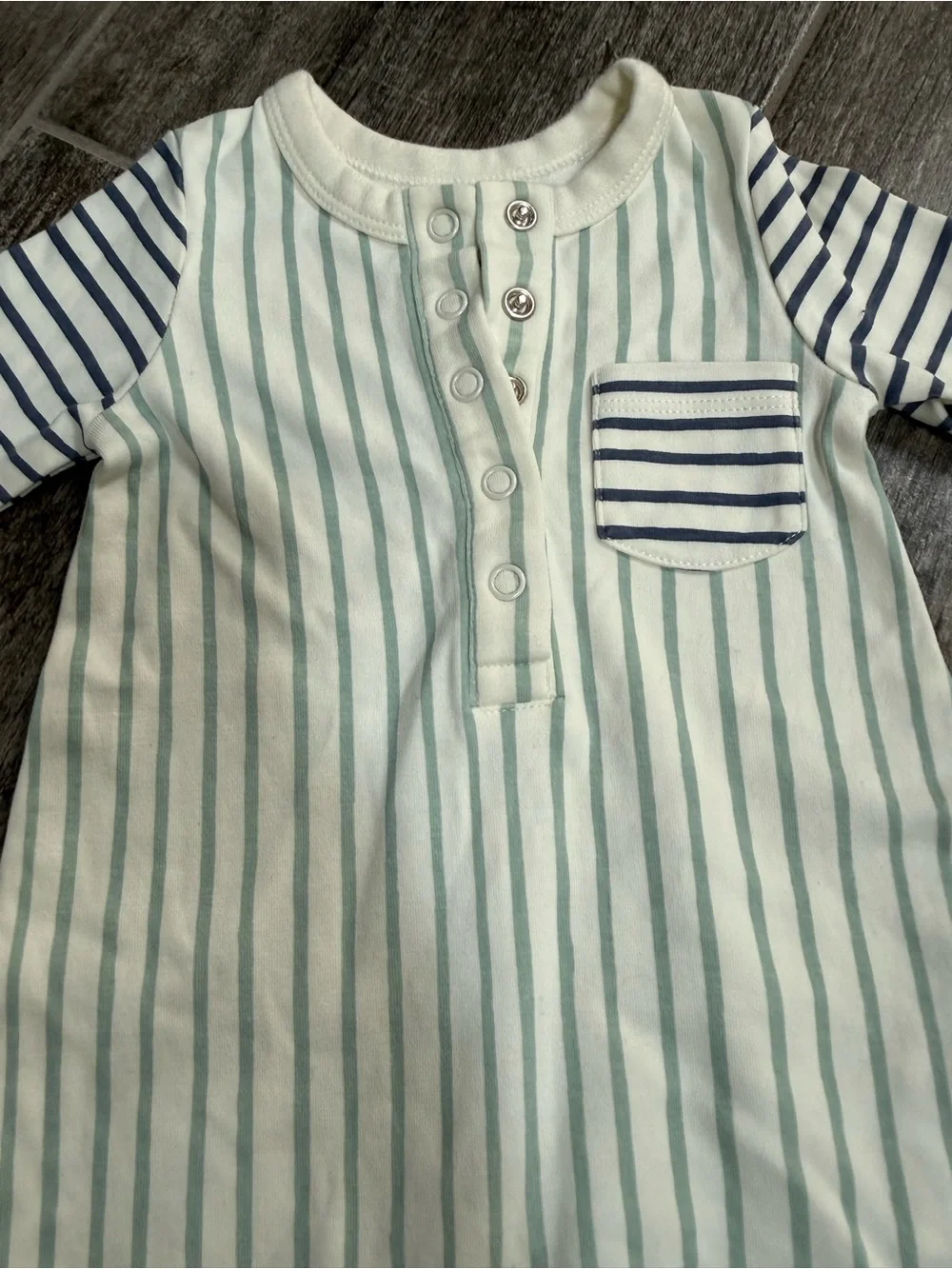 Pehr Stripes Away Contrast Romper - 0-3 months